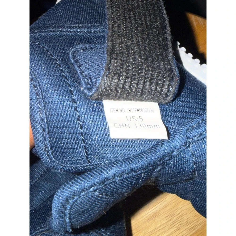 BM City‎ BM Toddler Navy Quilted Fleece Lined Sneakers US 5 M17FW00207130